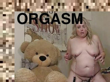 masturbation, orgasme, amateur, milf, maman, belle-femme-ronde, joufflue, ejaculation, blonde, mère