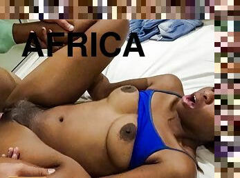 African Sex Trip - Ebony girlfriend goes from blow job on safari to ass fucking in hotel