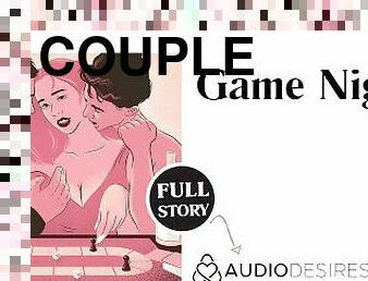 Game Night  Anal Threesome Erotic Audio Sex Story ASMR Audio Porn for Women MMF MMF Couple Blowjob