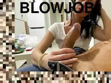 POV homemade deep blowjob from mistress