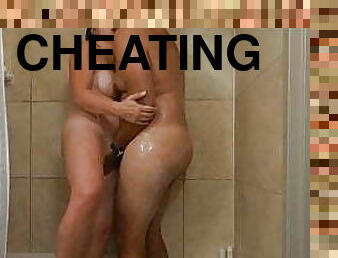 Hot Cheating Wife Fucked in Hotel Shower
