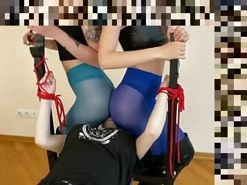 pantis, lesbiana, sadomasoquismo, doble, fetiche, madre, bondage, amante, culo-en-la-cara, dominación