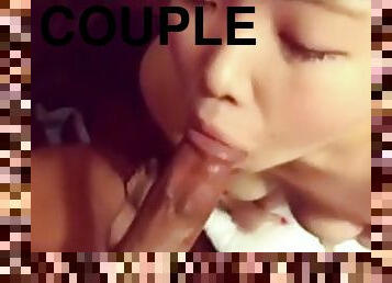 Couple asian make love and ejaculate in her mouth