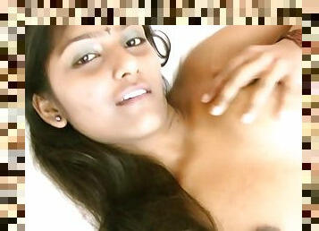 Spicy Indian teen Divya is getting naked in the room