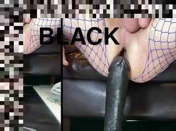 Allie's 14 inch Big Black Cock Challenge #2 - Tuesday - Gape