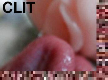 clitoris, pillu-pussy, lelu, lähikuva, suihinotto-sucking