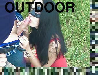 (archived Video) Outdoor Public Blowjob And Cum Swallow