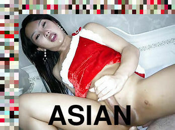 Big hard male stick Asian ladyboy 18yo schoolgirl handjob and bum humped