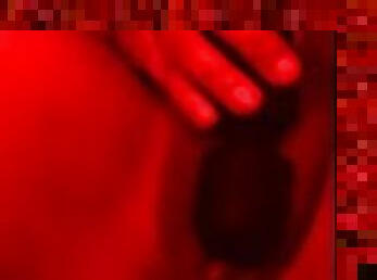 Cumming in the red light
