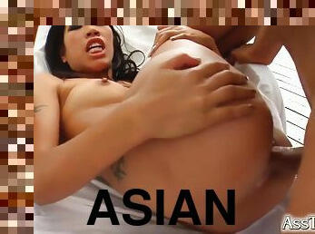 Asian Chicks Ass Owned By Two Horny Guys