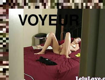 Lelu Love - Voyeur Cracked Door Masturbation