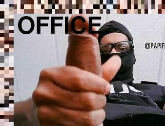 Sexy cop with big cock sends me a video while masturbating in the office