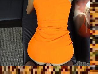 Pure POV fucking in Tight Orange Dress - Letty Black Moves Her Booty