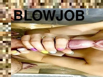 POV Morning blowjob in the shower