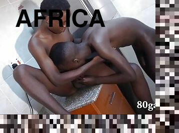 African Twinks David and Eugine Bareback