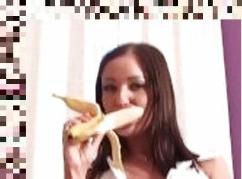 Goddess Perfecta and Princess Crystal could suck on bananas before your eyes to show you how a blow