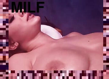 Hot MILF with beautiful natural tits massage sex video