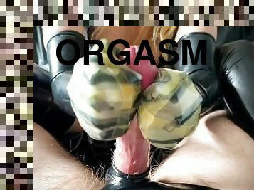 orgasme, amatør, handjob, bdsm, pov, britisk, fetisj, latex, pikk, gummi