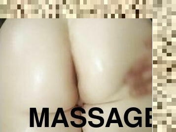 Fat Ass white Girl gets oily Massage