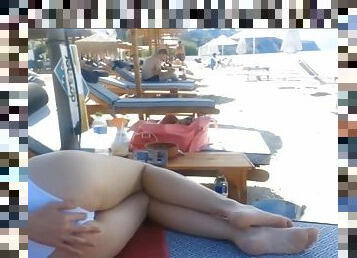 al-aire-libre, público, esposa, amateur, anal, madurita-caliente, juguete, cámara, playa, voyeur