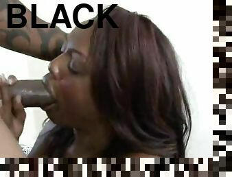 Black Bitch With Big Boobs Loves To Take Black Cock In Her Mouth