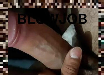my girlfriend gives me a rich blowjob
