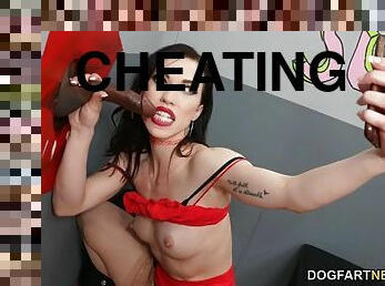 Diana Grace films her cheating boyfriend while taking a BBC - Gloryhole