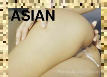RosieAsian-Girl cuckold with friend and creampie