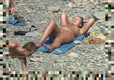 nudisti, vani, amaterski, kemera, plaža, špijun, voajer, mladi-18, plavuše, prekrasne