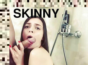 In The Bathroom, A Skinny Guy With Cancer Fucked A Wet Homemade Girl U