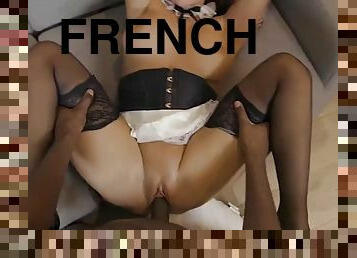Stunning French Maid Hired to Dust BBC