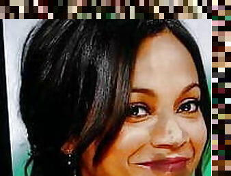 Zoe Saldana Cum Tribute 