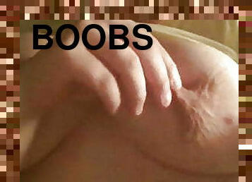 Bouncing my big boobs squeezing my hard nipples