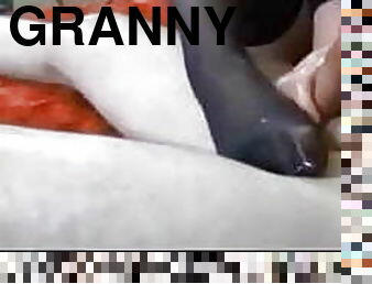 Big tits granny handjob blowjob footjob cumshot