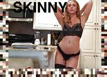 pussy, skinny, hjemmelaget, stripping, blond, undertøy, amerikansk, erting