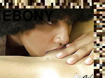 Ebony Teen Massages a Sexy Latina MILF - LesWorship