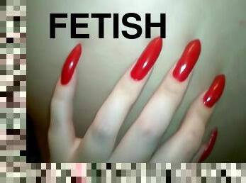 Back Scrach sharp red nails