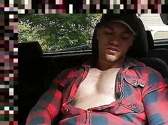 Hot stud Jack off in truck