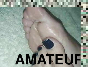 amatőr, láb, fétis, lábmunka
