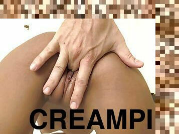 asiatisk, creampie, thai