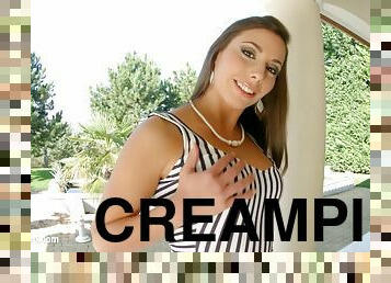 All Internal presents Carla Cruz in a dripping cum creampie scene