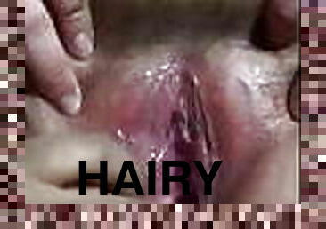 röv, hårig, masturbation, amatör, leksak, bbw, knubbig