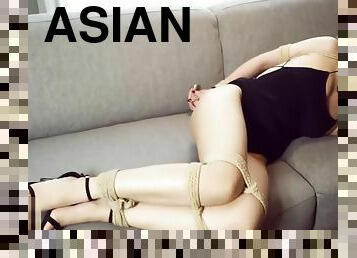 アジアの, bdsm, 独奏, 中国人, ボンデージ