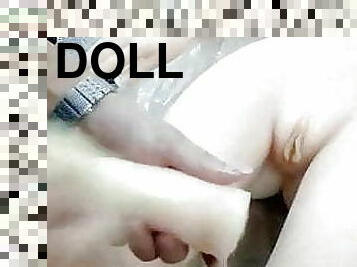 Playing with my sex doll pussy after hardcore fuck
