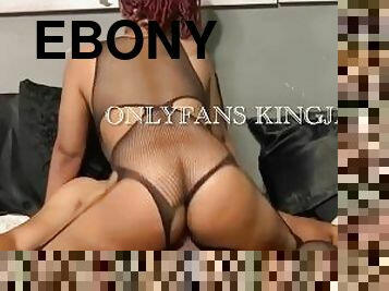 My lil ebony slut rides my dick til I nut inside of her