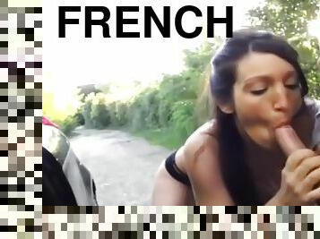 French Couple Outdoor Sex Facial Continue on MyCyka com