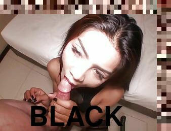 Black, One-Piece & Stockings Bareback - LadyboysFuckedBareback