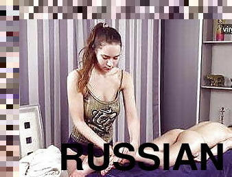 Sasha Mamaeva Russian hot teen sister gets massaged