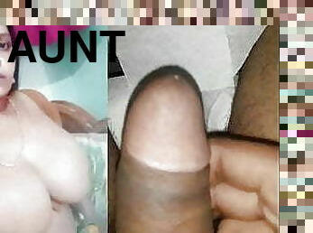 handjob-seks-dengan-tangan-wanita-pada-penis-laki-laki, hindu, tante, seorang-diri