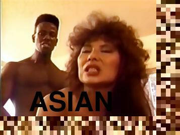 asiático, chupanços, tiro-ao-alvo, interracial, vintage